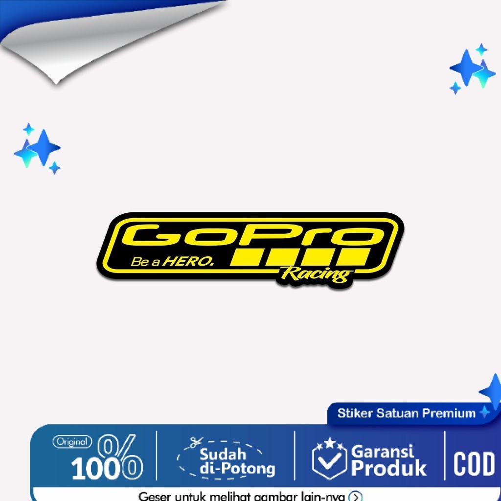 Gopro Sticker Visor Helmet Glossy ลามิเนต Go pro Sticker Unit