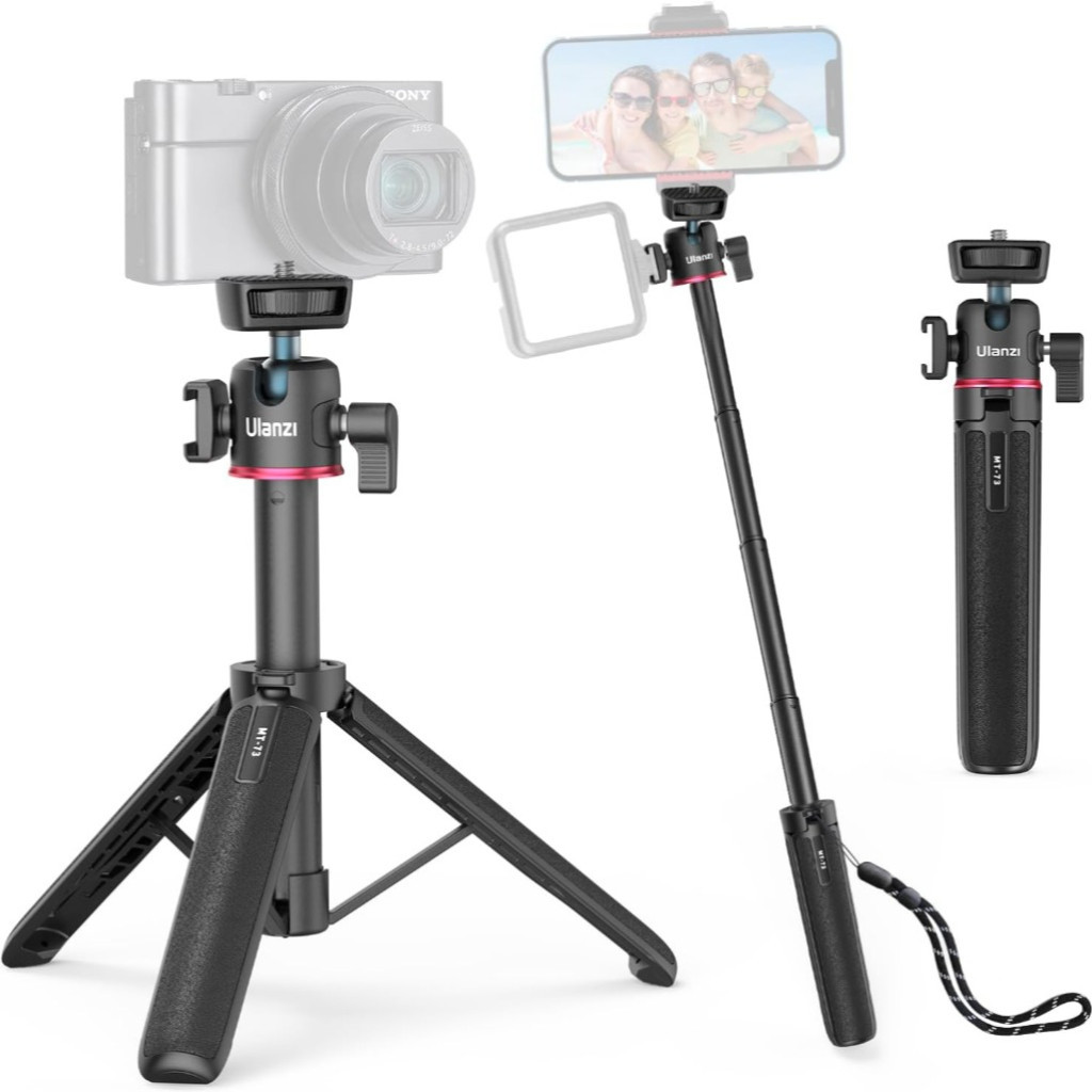 Ulanzi MT73 Camera Tripod ขาตั้งกล้อง มือถือ ไม้เซลฟี่ มีช่อง Cold Shoe ต่อไฟเซลฟี่  วิดีโอ Vlog