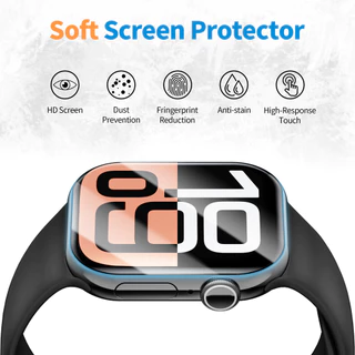 ฟิล์มแก้วนุ่ม ติดตั้งง่ายด้วยเครื่องมือซ่อมแซม for Apple Watch IWatch Ultra/SE 3 2 Series 11 10 9 8 7 6 49 46 42 45 มม.