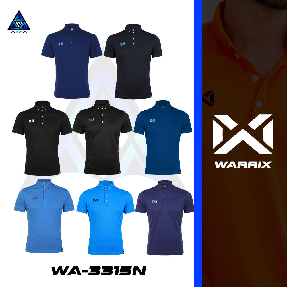 Sport เสื้อ WARRIX  รุ่น CLASSIC รหัส WA-3315N วาริกซ์ เสื้อโปโล WARRIX ชายและหญิง ชุด 5 ของแท้100%