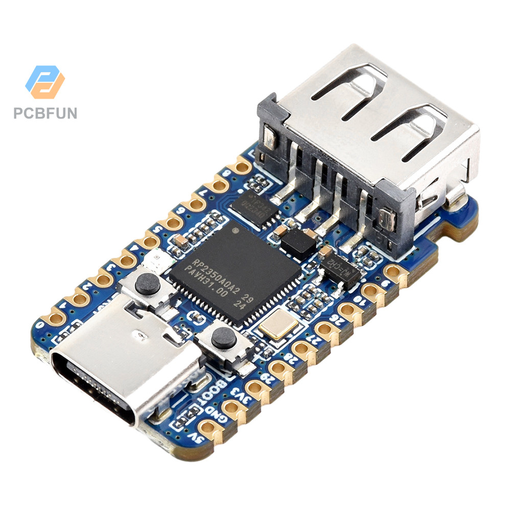 Pcbfun RP2350-USB-A บอร์ดพัฒนาขนาดเล็กที่ RP2350A Type C