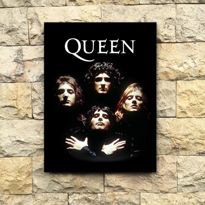 [[BEST] Queen Band Bohemian Rhapsody Music Poster Wooden Home Wall Decorative - S