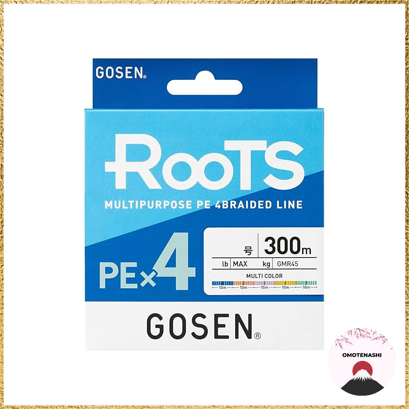 Gosen Roots PE×4 Multicolor 300m 0.5号