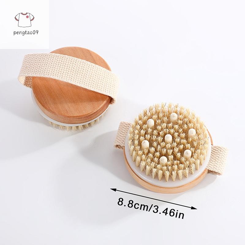 Pengtao09 1 ชิ้น Exfoliating ไม้ Body Massage แปรงอาบน้ําขนธรรมชาติ Soft SPA Woman Man Skin Care Wet Dry Body Brush ใหม่ ราคา ถูกที่สุด ดีลบีเคเค แกลเลอรีภาพที่ 5