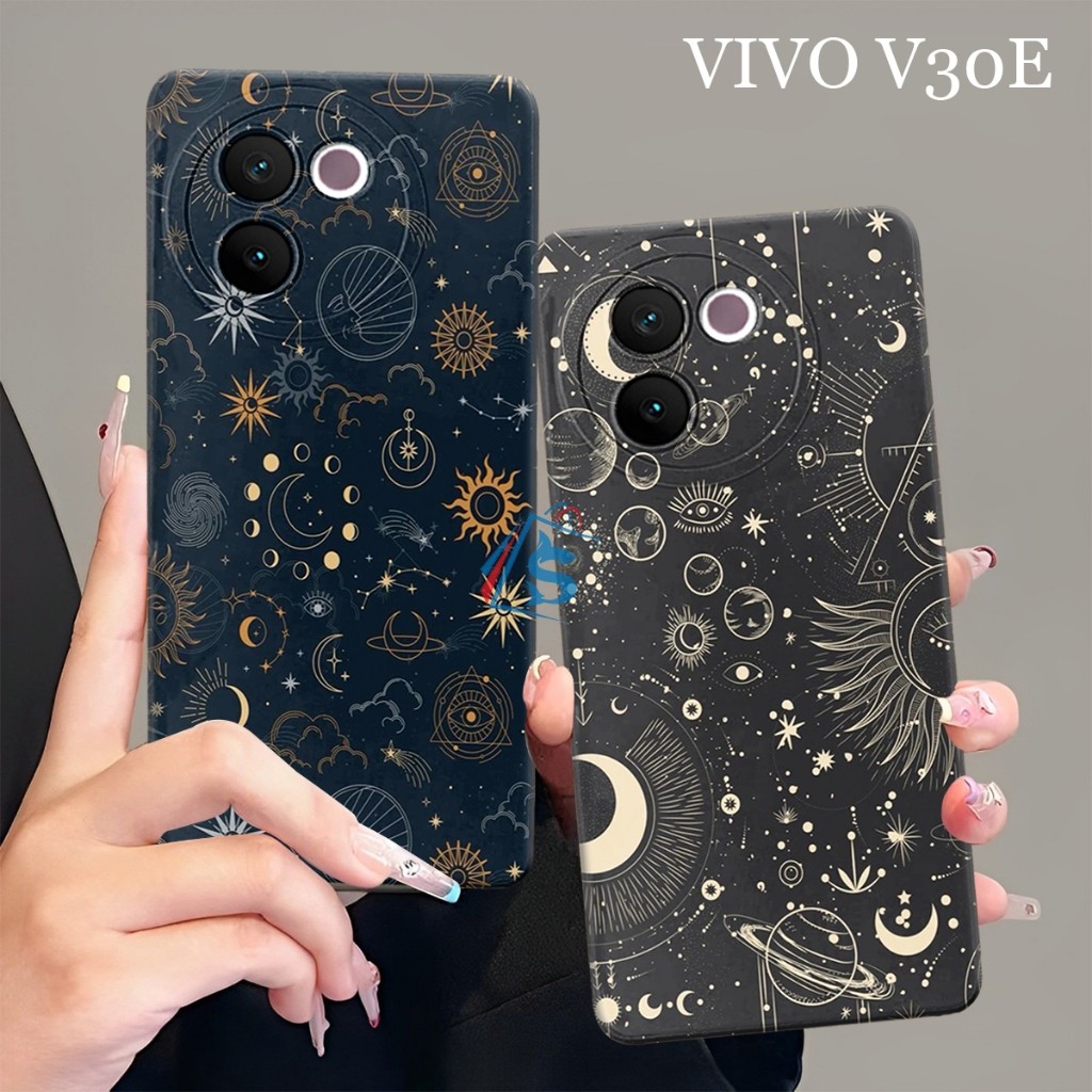HP [SHARK CASE] Softcase VIVO V30E 5G 2024 ใหม่ล่าสุด Aesthetic Astronaut Motif - เคส Vivo V30E - เค