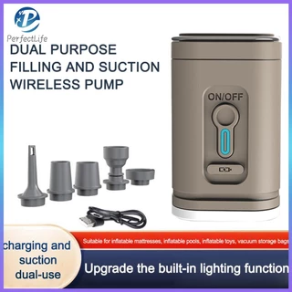 🚚จัดส่งในประเทศไทย🚚Camping Light ปั๊มลมไฟฟ้า 1200mAh เครื่องอัดอากาศแบบพกพา 4000Pa ไร้สาย Inflator ปั๊มสำหรับ Air เรือแหวนว่ายน้ำ