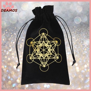 กระเป๋าใส่บัตร ทรงสี่เหลี่ยม สําหรับ Oracle Metatron Card Divination Bag Fortune-telling Supply