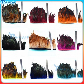 10 เมตร/ล็อต Rooster Feather Trim เย็บหัตถกรรม DIY คริสต์มาส Plumes ริบบิ้นธรรมชาติเครื่องประดับตกแต่งงานแต่งงาน (pinky.th)