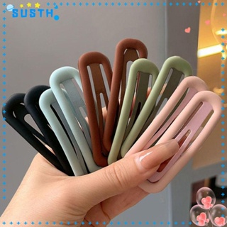 Susth กิ๊บติดผม โลหะผสม ทรงวงรี กลวง เครื่องประดับผม สีพื้น 12 ชิ้น ต่อล็อต