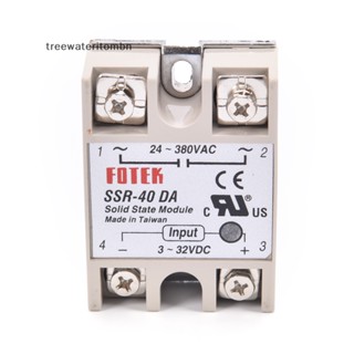 Tt รีเลย์โซลิดสเตท SSR 40A พร้อมธงป้องกัน SSR-40DA 40A DC