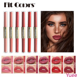 Fitcolors Double-headed Non-stick Cup Matte Pearl Lip Gloss Matte Velvet Smooth Pearlescent yuee