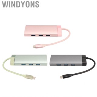 Windyons 6 in 1 Docking Station Type C to PD 3USB3.0 High Definition Multimedia Interface RJ45 Expansion Dock  Accessories