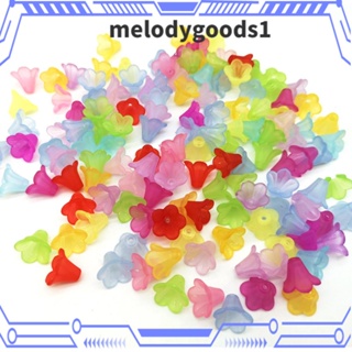 Melodygoods1 ลูกปัดอะคริลิค รูปดอกไม้ ขนาดเล็ก สุ่มสี สําหรับทําเครื่องประดับ สร้อยคอ DIY