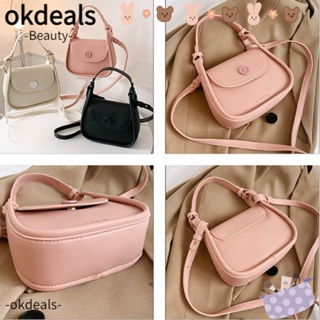 Okdeals กระเป๋าถือ กระเป๋าสะพายไหล่ สะพายข้าง หนัง Pu ทรงโท้ท ความจุสูง สีพื้น สําหรับสตรี