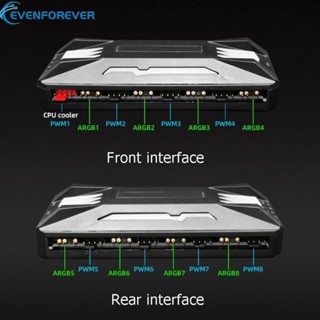 Ev COOLMOON ARGB พัดลมควบคุมอัจฉริยะ PC พัดลมระบายความร้อน เสียงเงียบ สําหรับเชื่อมต่อซิงค์กับเมนบอร์ด