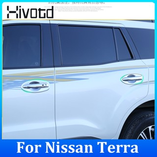 Hivotd ฝาครอบป้องกันประตูรถยนต์ ป้องกันรอยขีดข่วน สําหรับ Nissan TERRA 2018-2023 8 ชิ้น