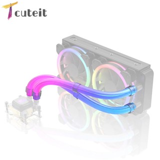 Tcuteit เสื้อกั๊ก ARGB LED AIO Ф 30 33 ซม. 5V 3Pin สําหรับไฟลึกลับ 2 ชิ้น