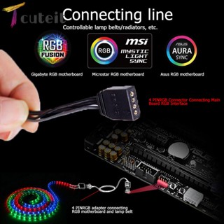 Tcuteit สายเคเบิลเชื่อมต่อเมนบอร์ด สําหรับ Giga Microstar A-sus 12V 4 Pin 5V 3 Pin RGB