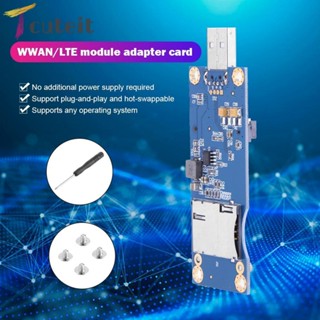 Tcuteit อะแดปเตอร์ Mini PCI-E เป็น USB พร้อมช่องใส่ซิมการ์ด 6/8 Pin สําหรับการ์ดโมดูลคอมพิวเตอร์ WWAN LTE