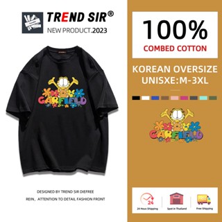 TrendSir พร้อมส่ง🎇 สินค้ามาใหม่🎇 เสื้อยืดผ้าคอตตอน🍭🌷 ลายกีฬาแฟชั่น☀ เสื้อผ้าสาวอวบอ้วน 7สี M-3XL