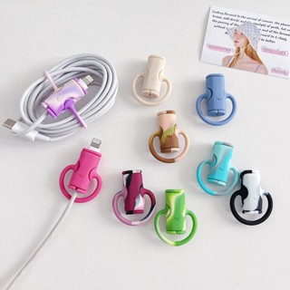 【พร้อมส่ง】2 In 1 ตัวถนอมสายชาร์จ USB ซิลิโคน กันสายหัก