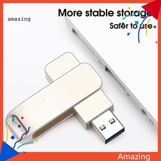 [AM] แฟลชไดรฟ์ USB 30 500GB 1TB 2TB 4TB โลหะ ความเร็วสูง หมุนได้ ความจุขนาดใหญ่ สําหรับคอมพิวเตอร์