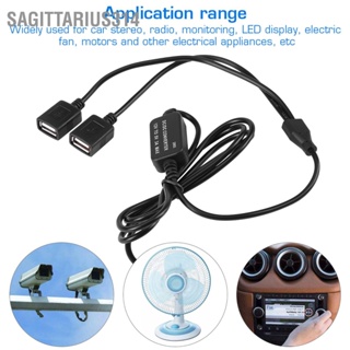 Sagittarius314 DC-DC 12V to 5V 3A USB Converter แรงดันไฟฟ้าขั้นตอนลงตัวควบคุมสำหรับรถยนต์ GPS สมาร์ทโฟน