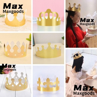 Maxg มงกุฎกระดาษ สําหรับตกแต่งเค้ก งานแต่งงาน 10 ชิ้น