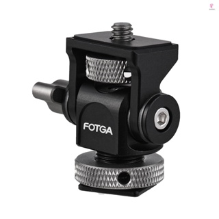 Fotga Camera Monitor Mount Bracket with Cold Shoe Field Monitor Mount Holder Ball Head Tilt Adjustable for 5 Inch &amp; 7 Inch Monitors LED Light Flash Photography