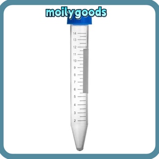 Moilyhd หลอดทดลองพลาสติก โพลีโพรพีลีน 15 มล. กันรั่วซึม พร้อมฝาปิดสกรู สําหรับห้องทดลอง 100 ชิ้น