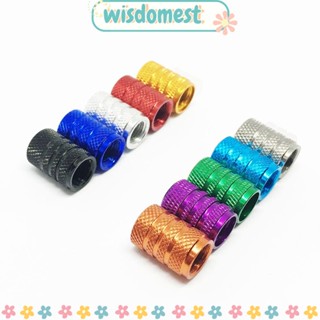 WISDOMEST ใหม่ อะไหล่ฝาครอบวาล์วยางล้อรถมอเตอร์ไซค์ 4 ชิ้น