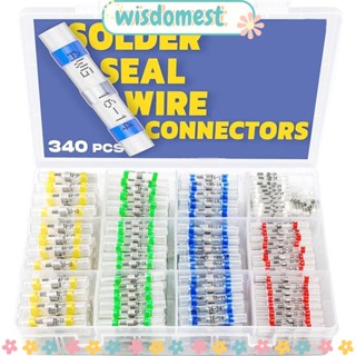 Wisdomest ตัวเชื่อมต่อสายไฟ 5 ขนาด 5 สี พร้อมกล่องเก็บ 340 ชิ้น