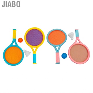 Jiabo 2 Rackets Balls Children Badminton Racket Slip Resistant Durable Elastic Portable Tennis Set