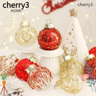 Cherry3 ลูกบอลพลาสติกใส คุณภาพสูง สําหรับตกแต่งต้นคริสต์มาส 25 ชิ้น 25 ชิ้น