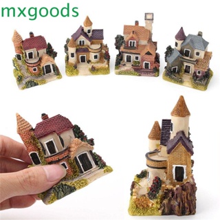 Mxgoods ฟิกเกอร์เรซิ่น รูปบ้านภูมิทัศน์ ขนาดเล็ก สําหรับตกแต่งบ้าน