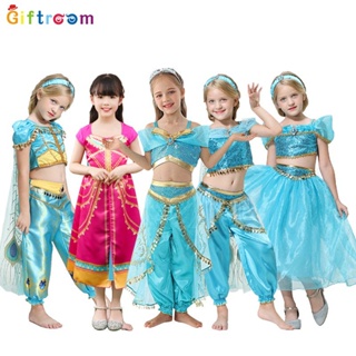 [0715]SHWZ-COS-G European and American Middle East Dubai Clothes Childrens Arabic Princess Jasmine Childrens Clothing Aladdin Clothing, Halloween Cosplay G3BI