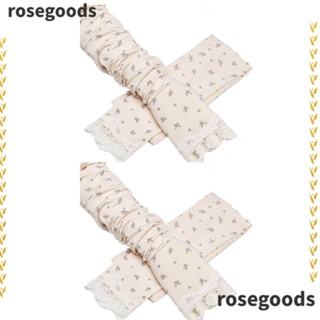 Rosegoods1 ปลอกแขน ผ้าเรยอน แบบบาง กันแดด กันแสง UV สีขาว สําหรับขี่จักรยานกลางแจ้ง 2 คู่