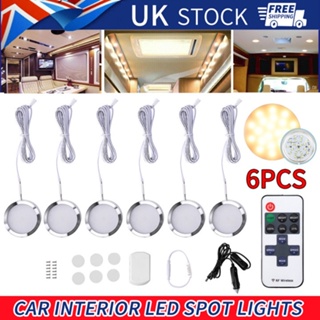 Chee ไฟสปอตไลท์ LED 12V UK EN สําหรับ RV Camper Van Caravan Motorhome light 6 ชิ้น