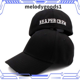 Melodygoods1 หมวกเบสบอล ผ้าฝ้าย ปักลายตัวอักษร ปรับขนาดได้ สไตล์ฮิปฮอป สําหรับผู้ชาย และผู้หญิง 2023