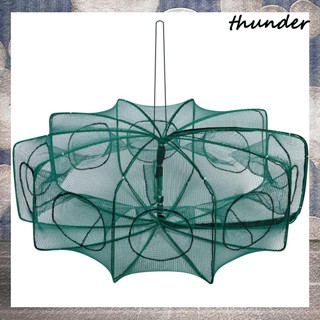 Thunder กรงตาข่ายดักปลา กุ้ง ปู กุ้ง กุ้ง แบบพกพา พับได้