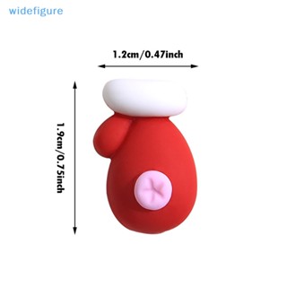 Widefigure ใหม่ ฟิกเกอร์เรซิ่น รูปการ์ตูนคริสต์มาสน่ารัก ขนาดเล็ก อุปกรณ์เสริม สําหรับทําเครื่องประดับผม 10 ชิ้น