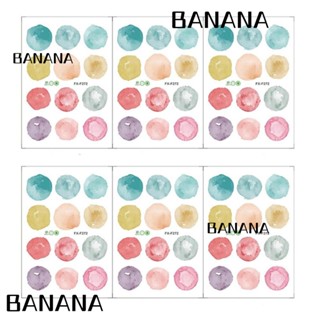 Banana1 สติกเกอร์ติดผนัง ลายจุด สีรุ้ง ทรงกลม ลอกออกได้ สําหรับเด็ก 72 ชิ้น