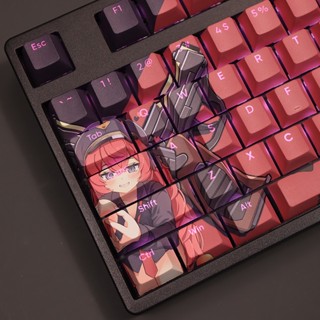 Natsume Iroha Keycaps Cherry Profile Blue Archive อะนิเมะ PBT Dye Sub คีย์บอร์ดเครื่องกล Keycap