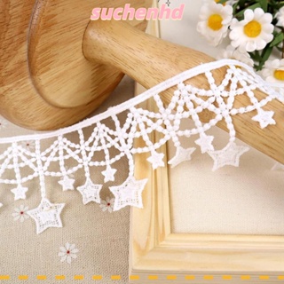 Suchenhd ขอบลูกไม้, ขอบลูกไม้ พู่โพลีเอสเตอร์ สีขาว, อุปกรณ์เย็บผ้า, ลูกไม้สีขาว DIY