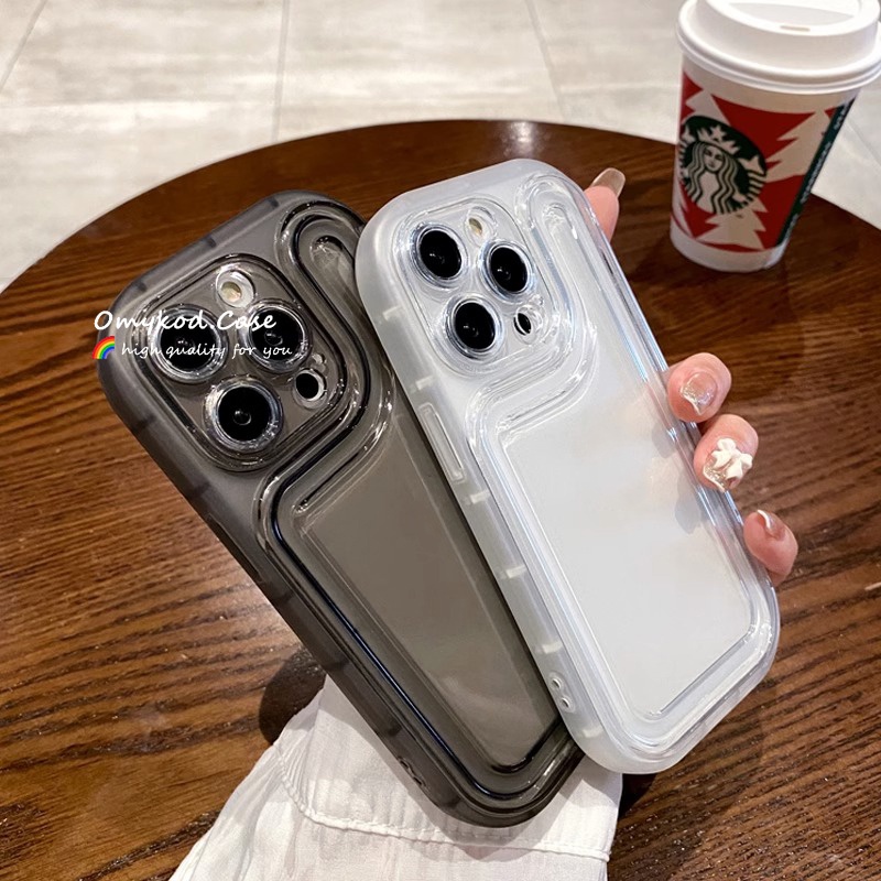 Ready Stock Compatible For iPhone 15 XR 14 13 11 12 Pro Max 8 7 6 6s Plus SE 2020 XS Max Solid Color Simple Transparent Phone Case Anti Drop Silicone Full Package Soft Case Protective Cover