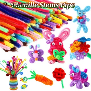 ของเล่นเพื่อการศึกษาสําหรับเด็ก Chenilla Manualidades Sticks / แฮนด์เมดที่มีสีสัน Chenille Stems Pipe / Macaron Color Chenille Stems Pipe Plush Stick / 100 ชิ้น Chenille Stems Stick Cleaners /