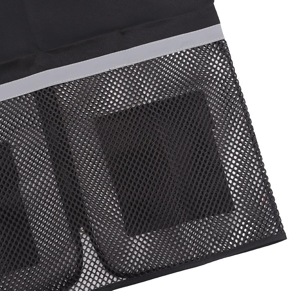 Cathchare294 พร้อมแถบสะท้อนแสง, เสื้อกั๊กสแปนเด็กซ์ความปลอดภัย, สําหรับเดินสีดําซิปผ้าระบายอากาศตาข่ายเสื้อกั๊กการก่อสร้างการจราจรรถไฟคนงาน Metro - รูปที่ 6