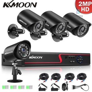 Kkmoon เครื่องบันทึกวิดีโอ DVR และกล้องรักษาความปลอดภัย 4 ระบบบันทึกความปลอดภัย 4CH 1080P ความละเอียดสูง AHD/Analog/TVI/CVI/ DVR CCTV Digita Titigo9.8