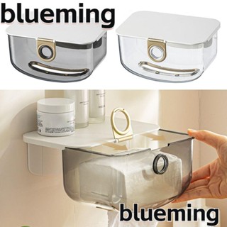 Blueming2 กล่องใส่กระดาษทิชชู่ แบบติดผนัง มีกาวในตัว กันน้ํา ไม่ต้องเจาะผนัง สําหรับห้องน้ํา ห้องครัว