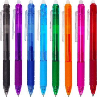 ปากกาเจลลบได้ หลายสี พร้อมยางลบ 0.5 มม. ปากกาเจล พับเก็บได้ อุปกรณ์เครื่องเขียน ครู นักเรียน